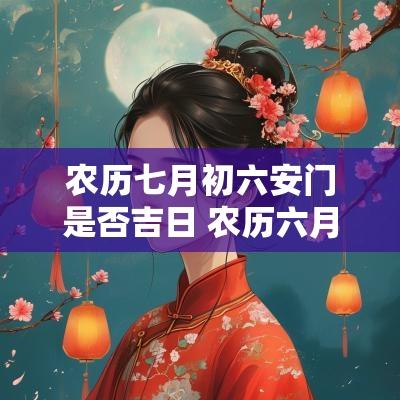 农历七月初六安门是否吉日 农历六月初七日子好不好