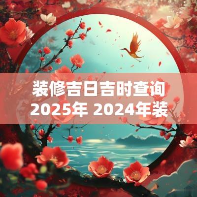 装修吉日吉时查询2025年 2025年装修吉日查询大全
