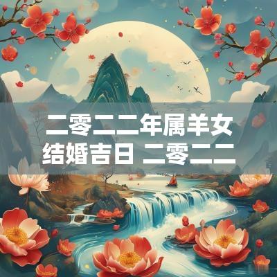二零二二年属羊女结婚吉日 二零二二年属羊每月运气
