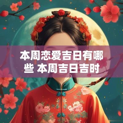 本周恋爱吉日有哪些 本周吉日吉时