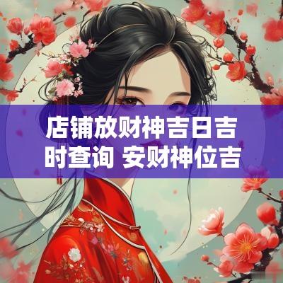 店铺放财神吉日吉时查询 安财神位吉日吉时查询
