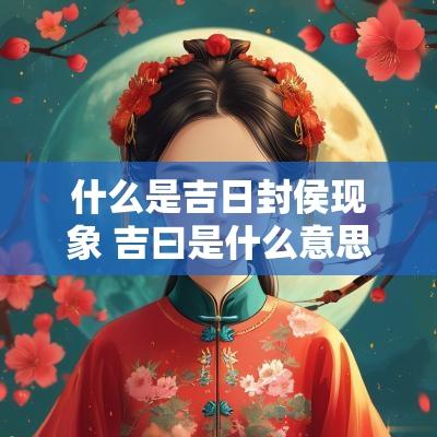 什么是吉日封侯现象 吉曰是什么意思