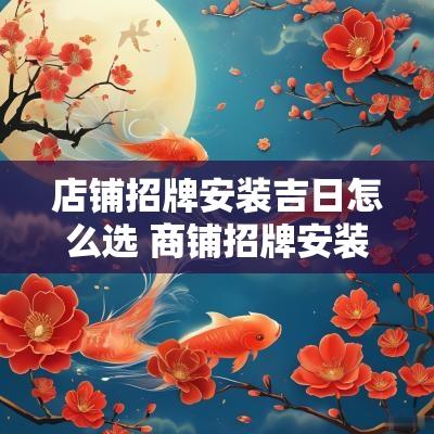 店铺招牌安装吉日怎么选 商铺招牌安装规定