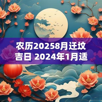 农历20258月迁坟吉日 2025年1月适合迁坟日期