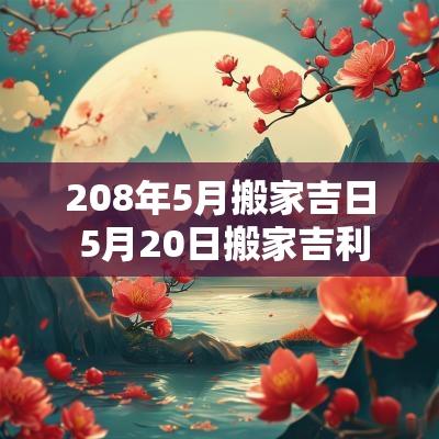 208年5月搬家吉日 5月20日搬家吉利吗