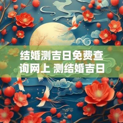 结婚测吉日免费查询网上 测结婚吉日免费