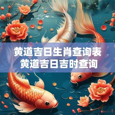 黄道吉日生肖查询表 黄道吉日吉时查询表2025