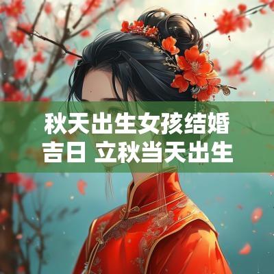 秋天出生女孩结婚吉日 立秋当天出生的女孩