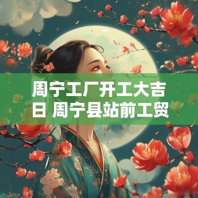 周宁工厂开工大吉日 周宁县站前工贸