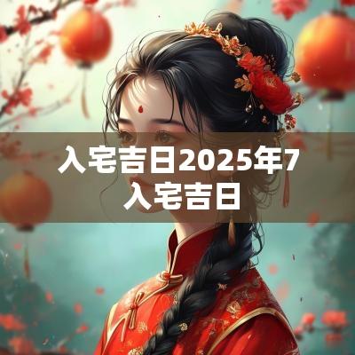 入宅吉日2025年7 入宅吉日
