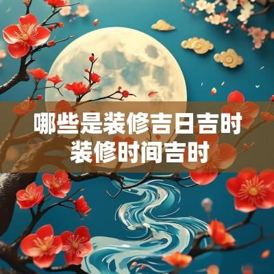 哪些是装修吉日吉时 装修时间吉时