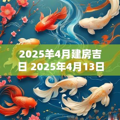 2025羊4月建房吉日 2025年4月13日黄道吉日