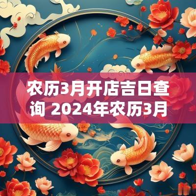 农历3月开店吉日查询 2025年农历3月开业黄道吉日
