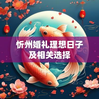 忻州婚礼理想日子及相关选择
