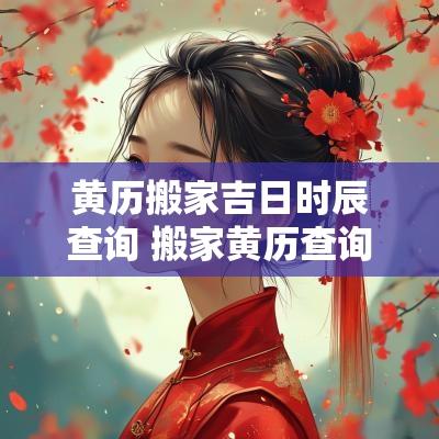 黄历搬家吉日时辰查询 搬家黄历查询吉日