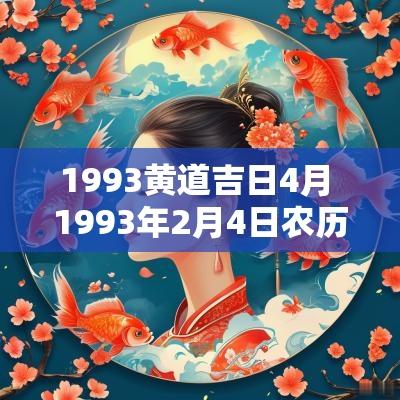 1993黄道吉日4月 1993年2月4日农历是多少