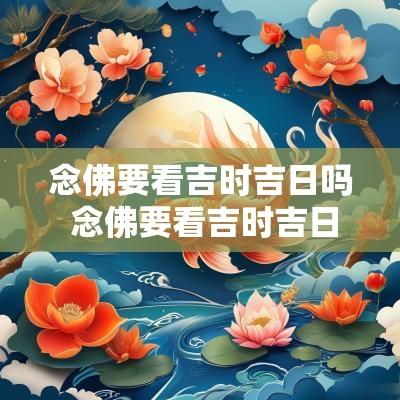 念佛要看吉时吉日吗 念佛要看吉时吉日吗为什么