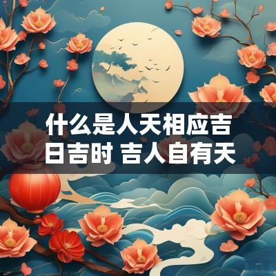 什么是人天相应吉日吉时 吉人自有天相一般用在什么时候