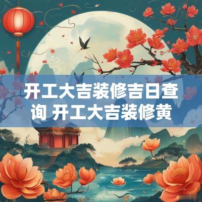 开工大吉装修吉日查询 开工大吉装修黄历