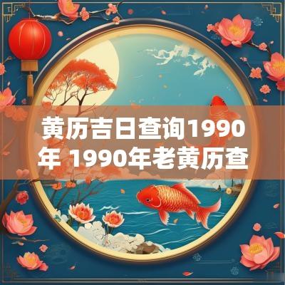 黄历吉日查询1990年 1990年老黄历查询