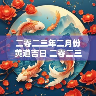 二零二三年二月份黄道吉日 二零二三年二月出行吉日