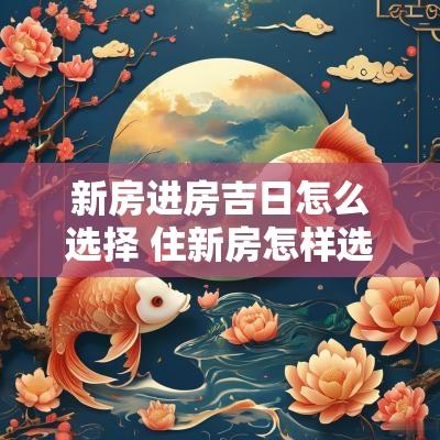 新房进房吉日怎么选择 住新房怎样选吉日