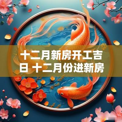 十二月新房开工吉日 十二月份进新房黄道吉日