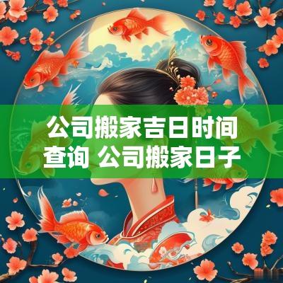公司搬家吉日时间查询 公司搬家日子有讲究吗