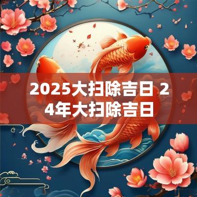 2025大扫除吉日 24年大扫除吉日