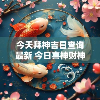 今天拜神吉日查询最新 今日喜神财神方位查询2025年