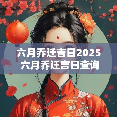 六月乔迁吉日2025 六月乔迁吉日查询表图片