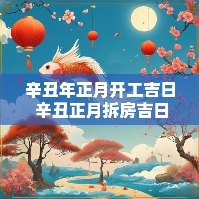 辛丑年正月开工吉日 辛丑正月拆房吉日