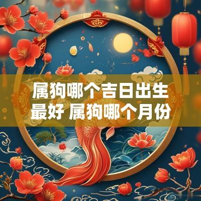 属狗哪个吉日出生最好 属狗哪个月份出生最好命万年历