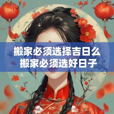 搬家必须选择吉日么 搬家必须选好日子吗