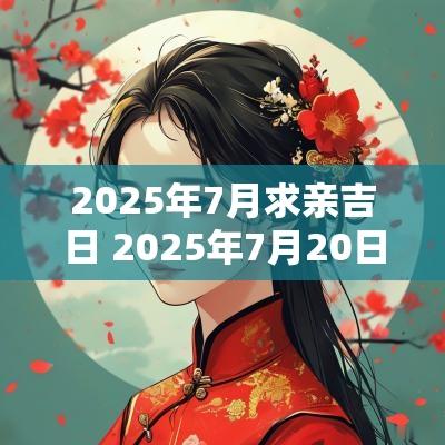 2025年7月求亲吉日 2025年7月20日是黄道吉日吗
