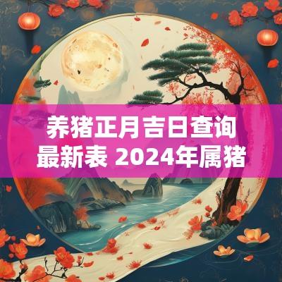 养猪正月吉日查询最新表 2025年属猪正月开业吉日查询