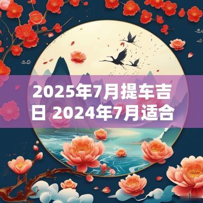 2025年7月提车吉日 2025年7月适合提车的黄道吉日