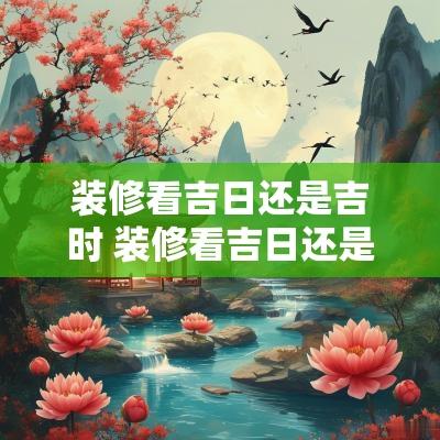 装修看吉日还是吉时 装修看吉日还是吉时好