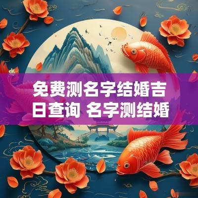 免费测名字结婚吉日查询 名字测结婚指数免费