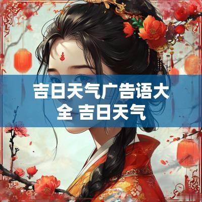 吉日天气广告语大全 吉日天气