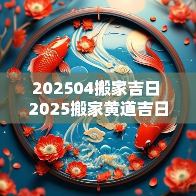 202504搬家吉日 2025搬家黄道吉日