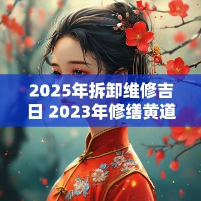 2025年拆卸维修吉日 2025年修缮黄道吉日