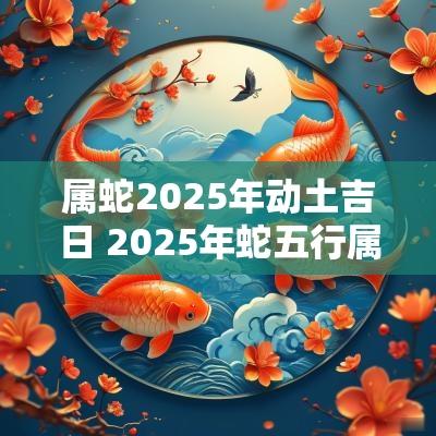 属蛇2025年动土吉日 2025年蛇五行属土命吗