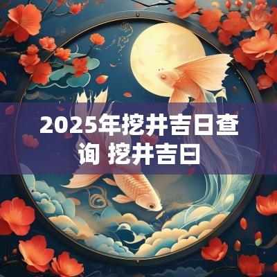 2025年挖井吉日查询 挖井吉曰