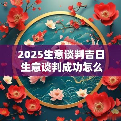 2025生意谈判吉日 生意谈判成功怎么说祝福语
