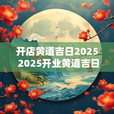 开店黄道吉日2025 2025开业黄道吉日