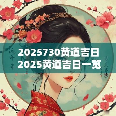 2025730黄道吉日 2025黄道吉日一览表