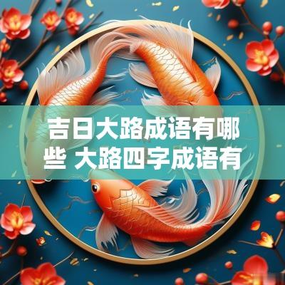 吉日大路成语有哪些 大路四字成语有哪些