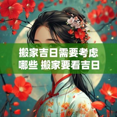 搬家吉日需要考虑哪些 搬家要看吉日吗