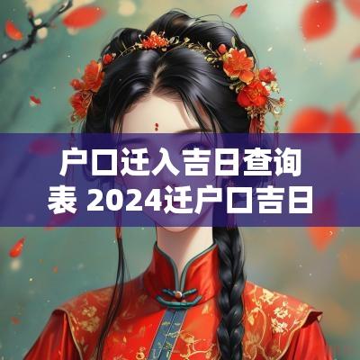 户口迁入吉日查询表 2025迁户口吉日一览表